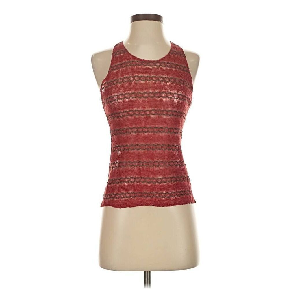 Giorgia Italy Open Knit Sheer Tank Top Sz. S